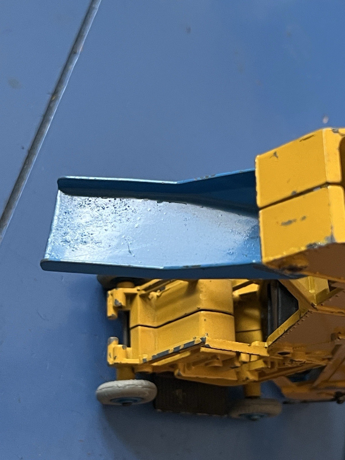 Dinky Toys 564 Yellow Mid-Blue Elevator Loader Made in England Belt Is Broke