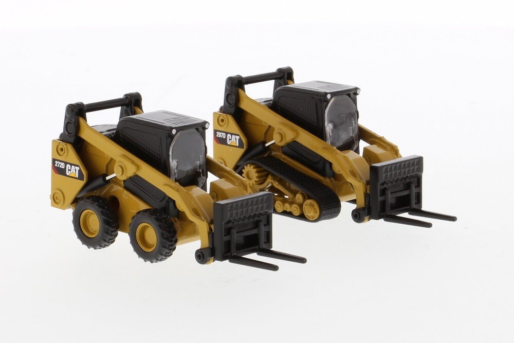 Set of 2 – Cat 272 Skid Steer & Cat 297 Multi Terrain Loader 1/64 Scale Model