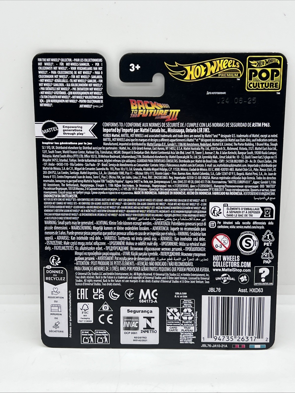 Hot Wheels Premium Pop Culture Back to the Future Part III Diecast Car