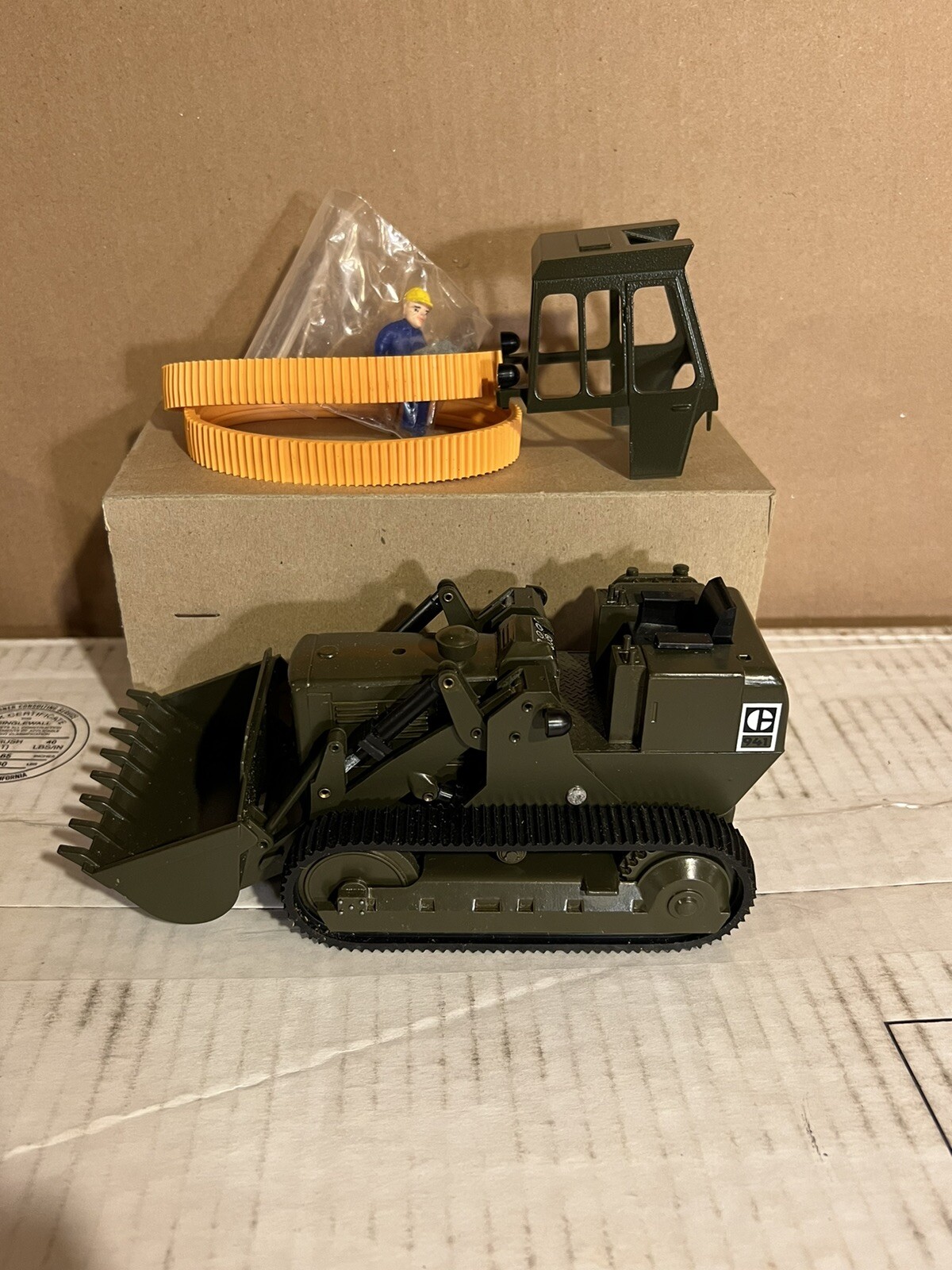 RARE NZG Caterpillar 941 Track-Type Loader Military Green W/ Orange Tracks