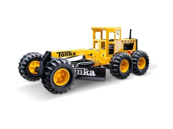 Tonka Steel Classics Road Grader – Made with Steel & Sturdy Plastic Yellow