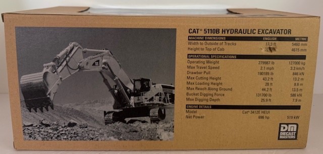 1:50 Caterpillar 5110B Front Shovel Excavator Model 85098 By Diecast Masters