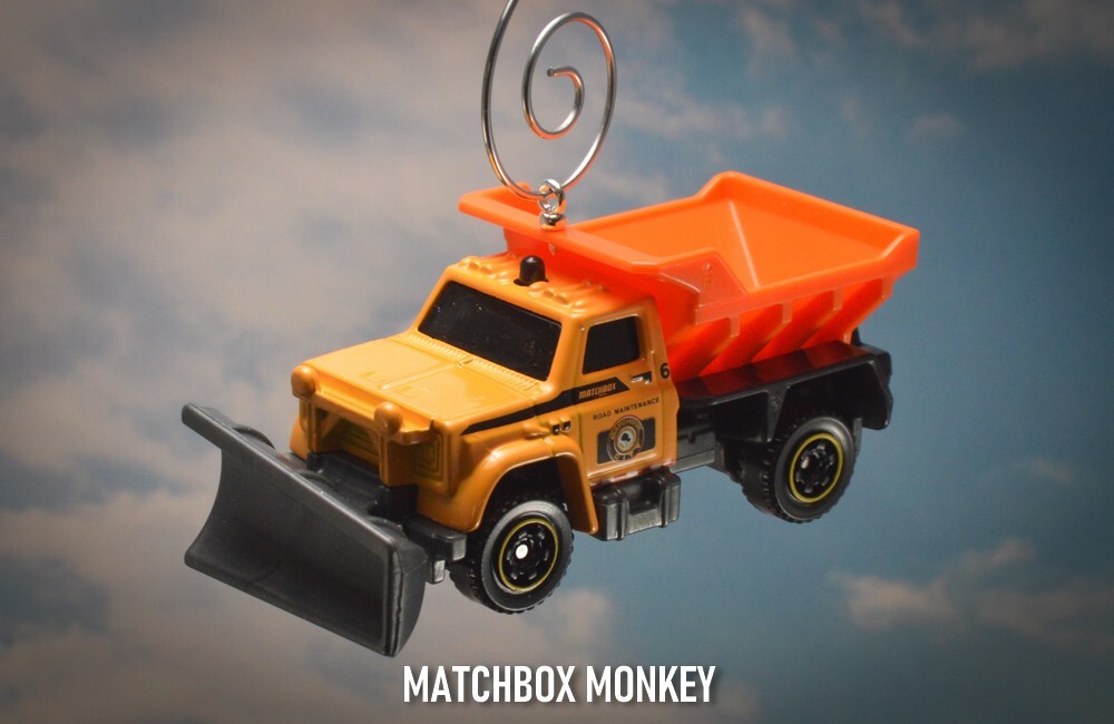 Highway Big Blade Snow Plow Salt Truck Custom Christmas Tree Ornament DOT MDOT