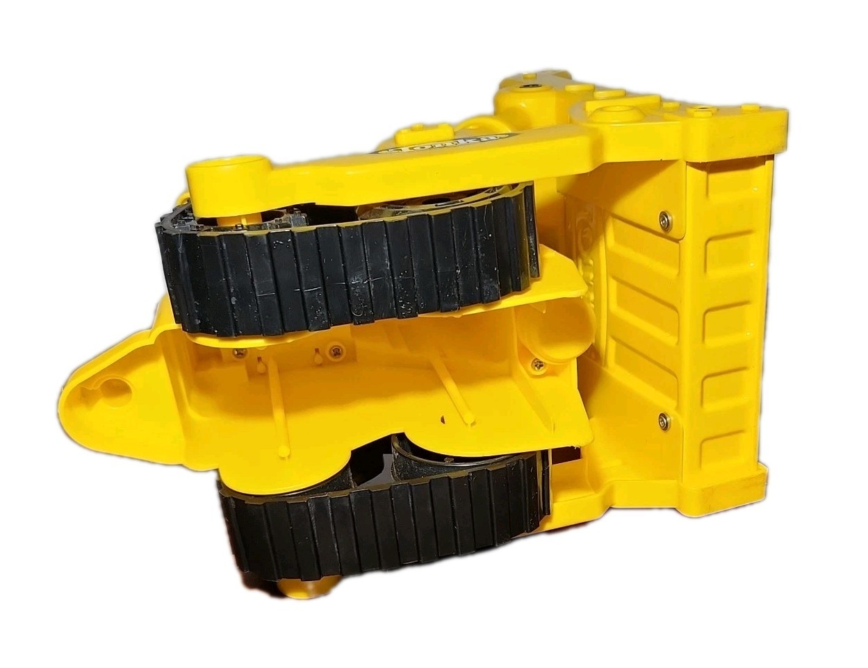TONKA Bulldozer Big Yellow Black Toy Blade Rubber Track Metal Blade Hasbro 2005