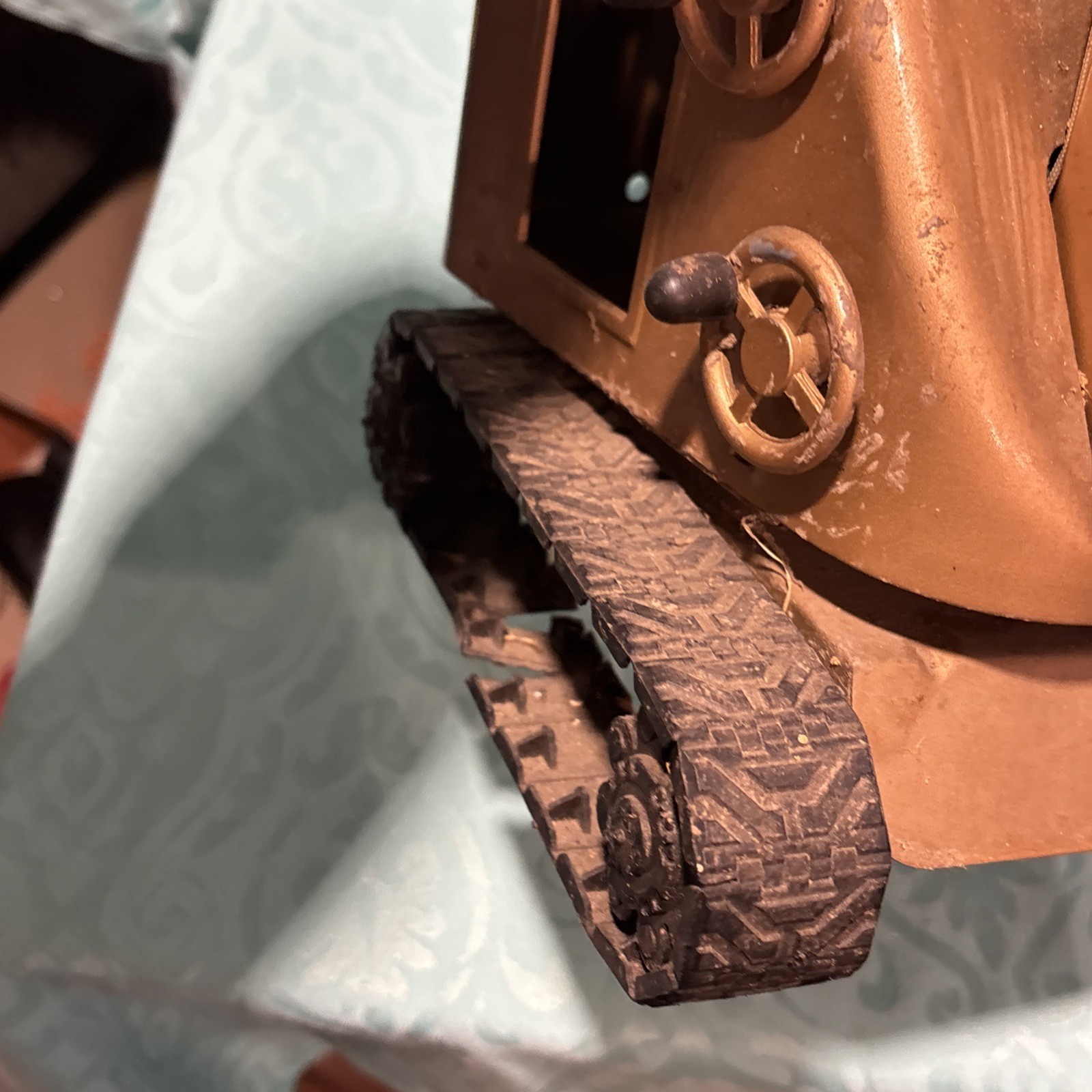 Structo Toy steam shovel construction earth mover crane pressed tin 1950s