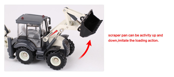 Die Cast Backhoe Loader Truck 1:50 Scale Heavy Construction Vehicle Model Gift