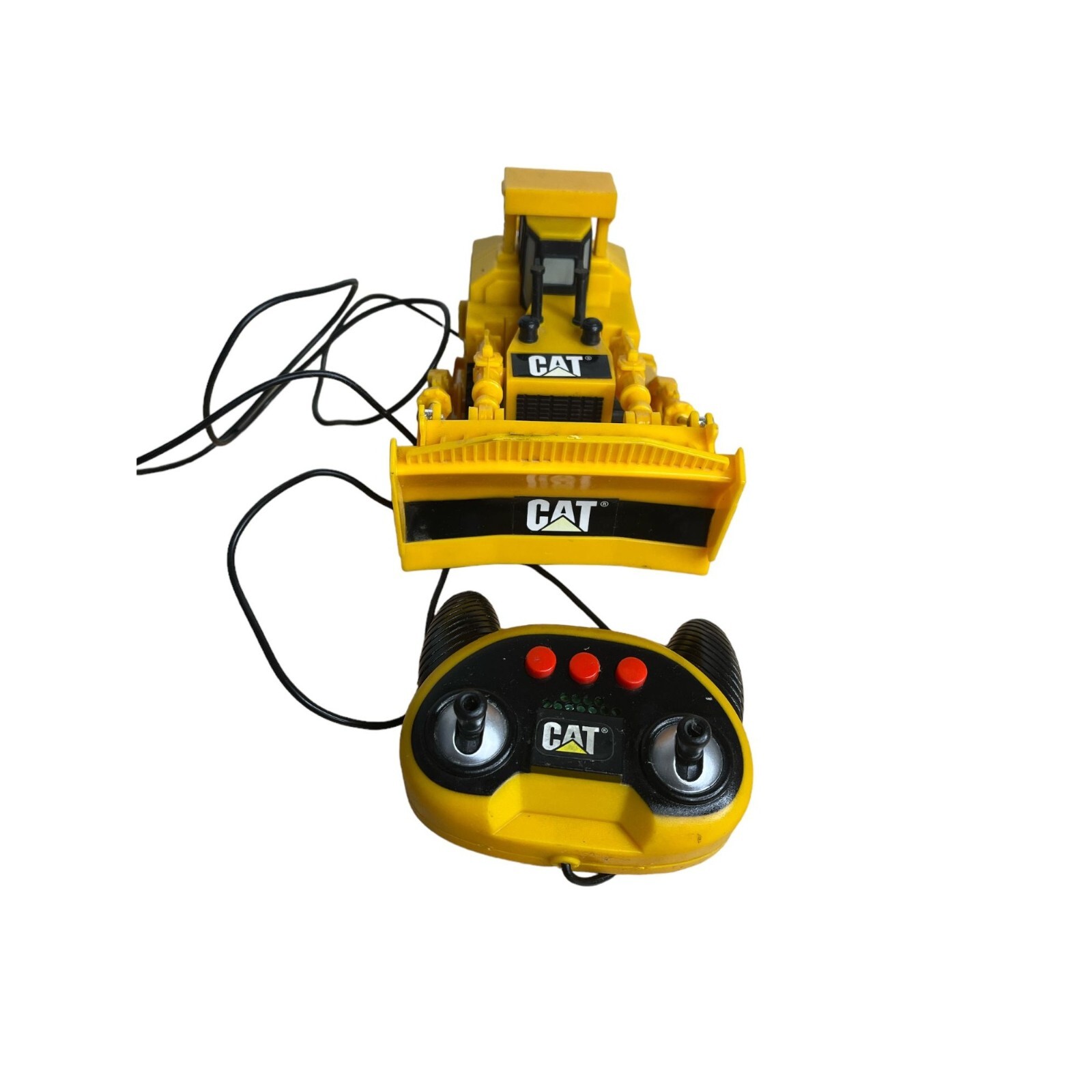 Caterpillar CAT Wired Remote Control Dump Truck Bulldozer Toy State Tested Works