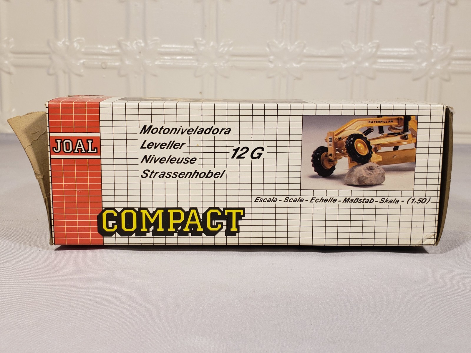 Joal Compact CAT Caterpillar 12G Motor Grader 1:50 Diecast Metal MPN 217 Box