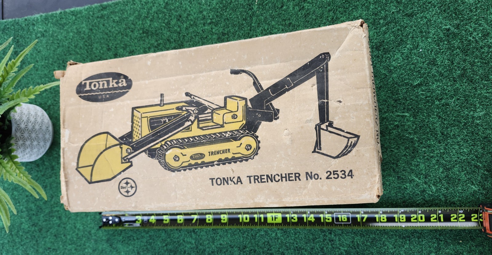 VINTAGE 1969 TONKA NO. 2534 TRENCHER DIECAST CONSTRUCTION TOY IN BOX GREAT SHAPE