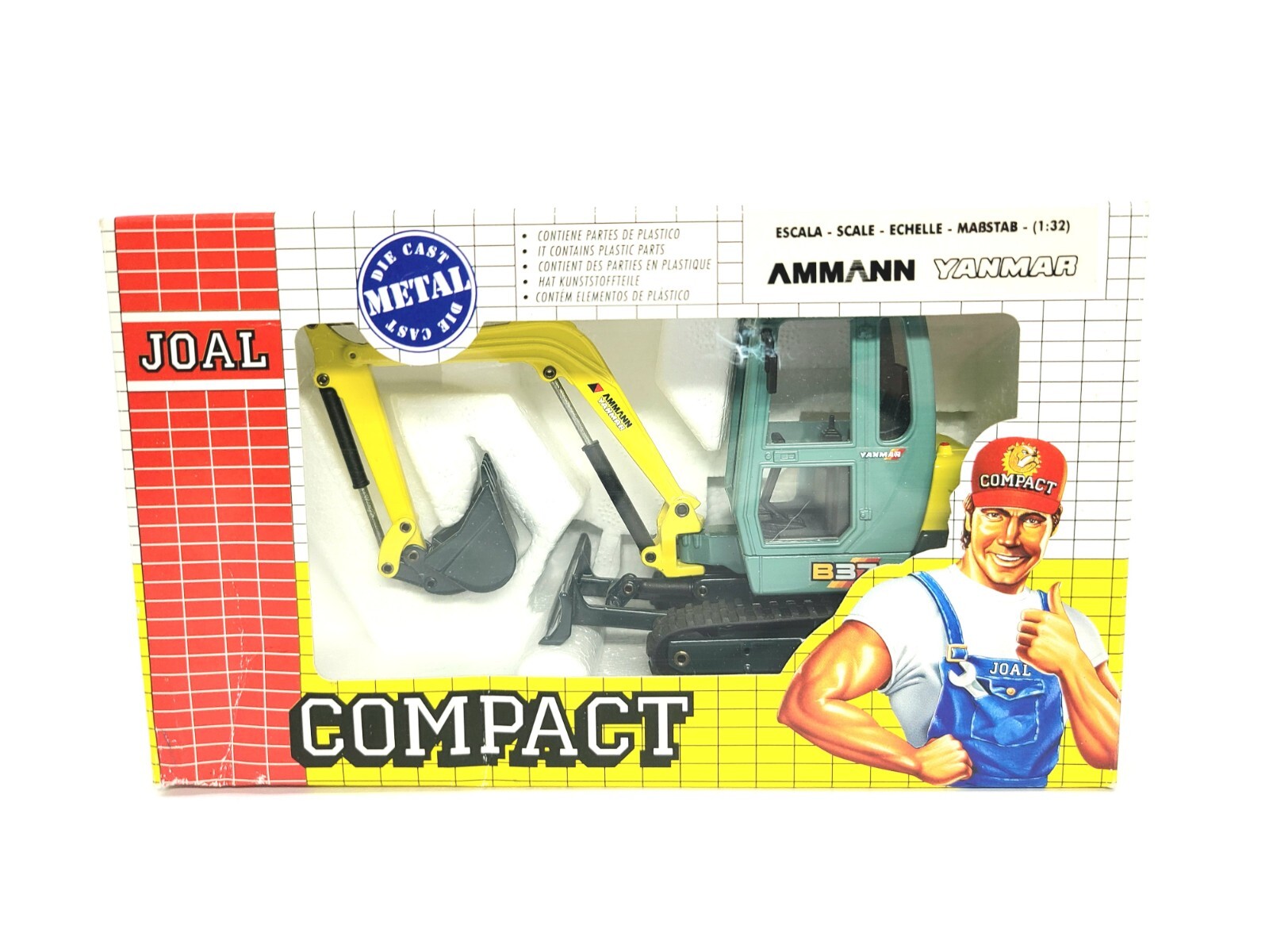 Ammann-Yanmar B37 Compact Excavator – Joal 1:32 Scale Diecast Model #193 New
