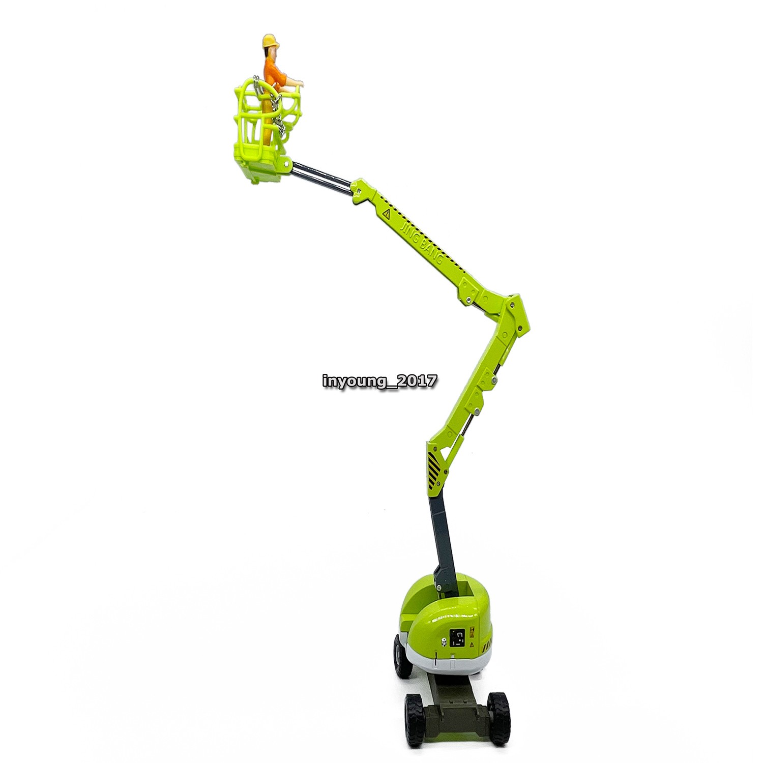 Aerial Work Platform Truck Model Toy Metal Diecast Construction Equipment Green