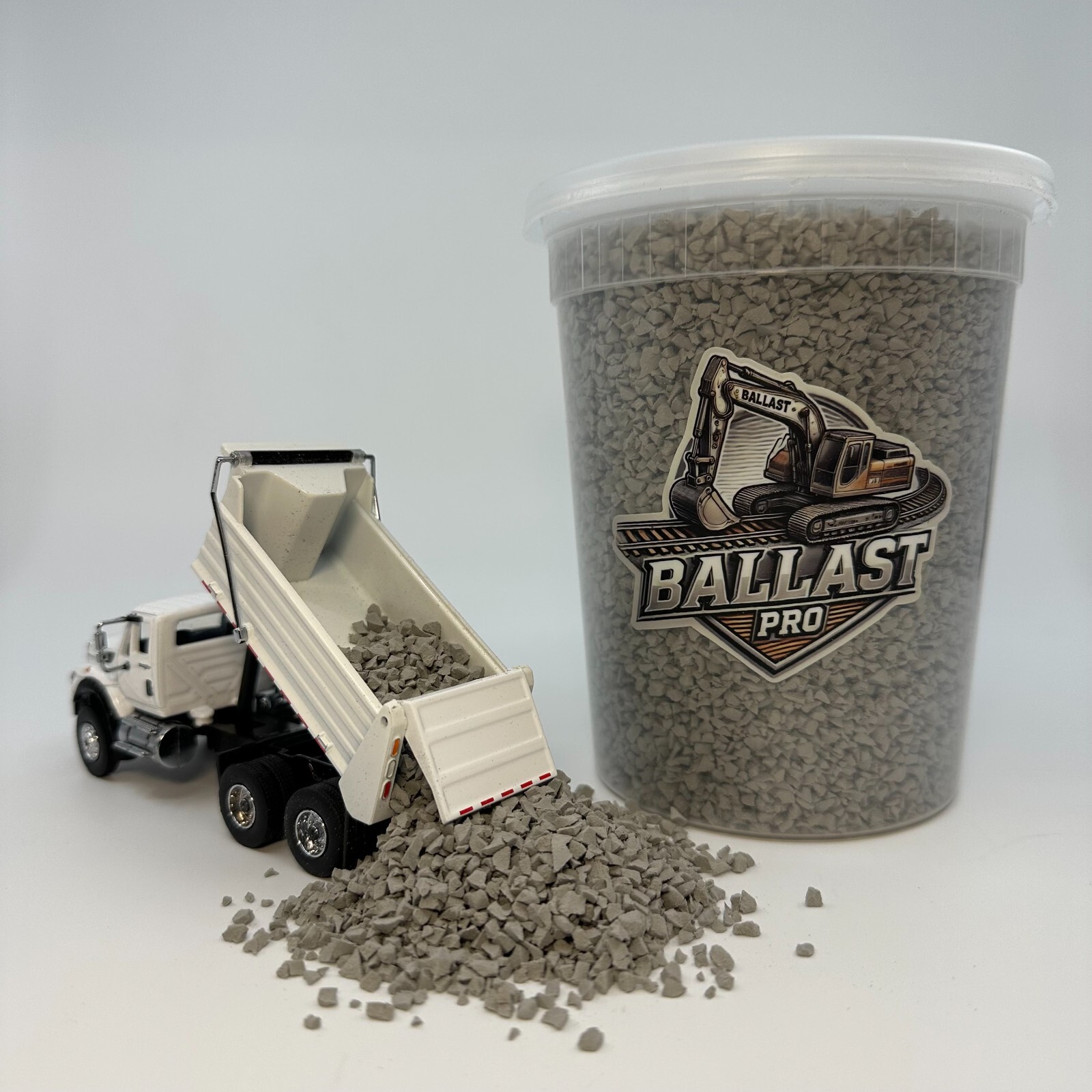 DIECAST CONSTRUCTION MODEL DIORAMA – LIGHT GRAY LIMESTONE GRAVEL COARSE BALLAST