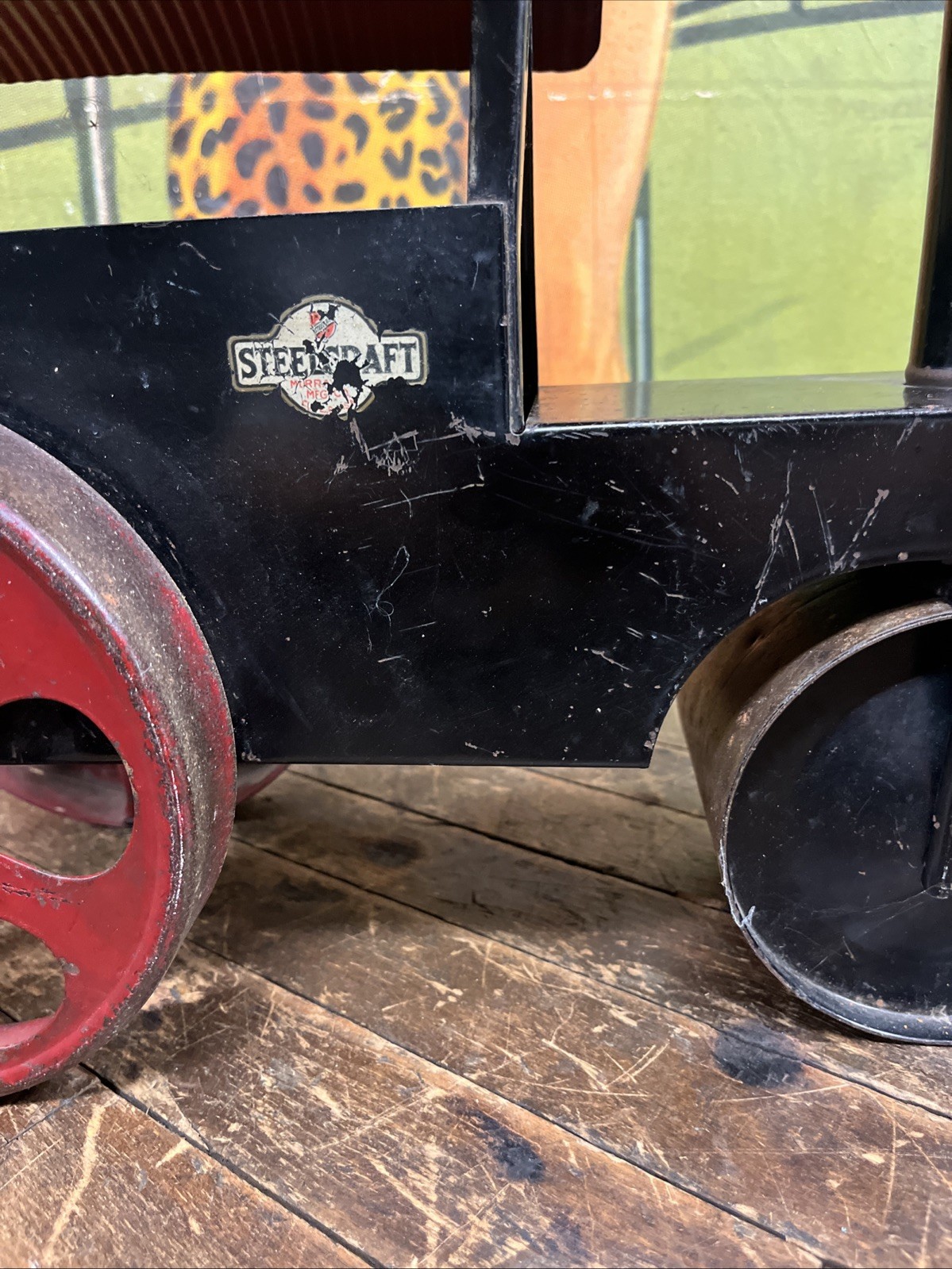 VINTAGE C. 1920 STEELCRAFT RIDE ON STEAM ROLLER CONSTRUCTION KEYSTONE WYANDOTTE