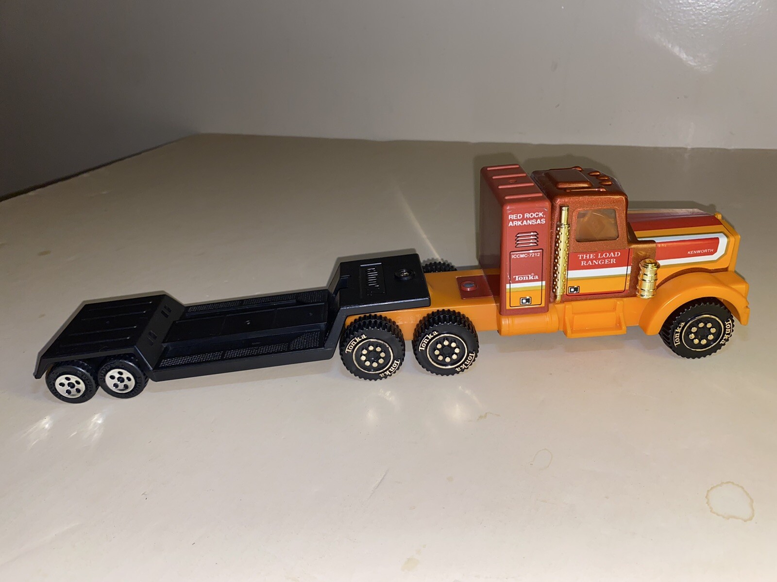 Vtg 1983 Tonka Kenworth Semi Truck “The Load Ranger” Red Rock Arkansas & trailer