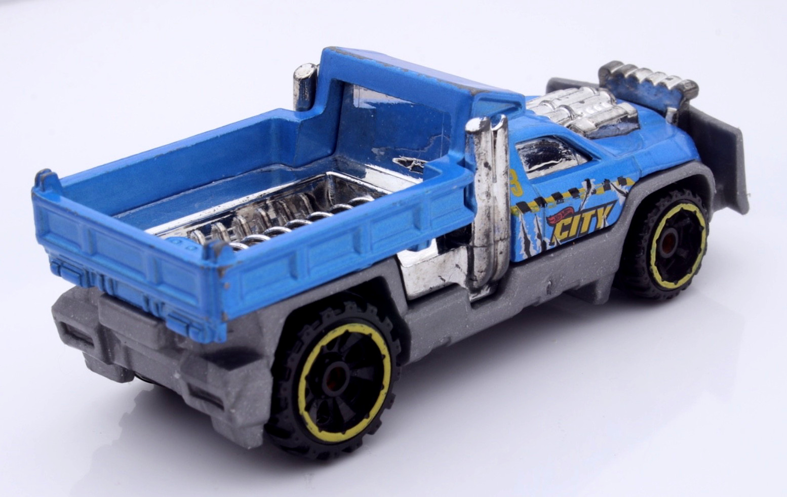 2014 Hot Wheels City ~ SO PLOWED ~ Snow Plow Truck Blue Diecast 1:64