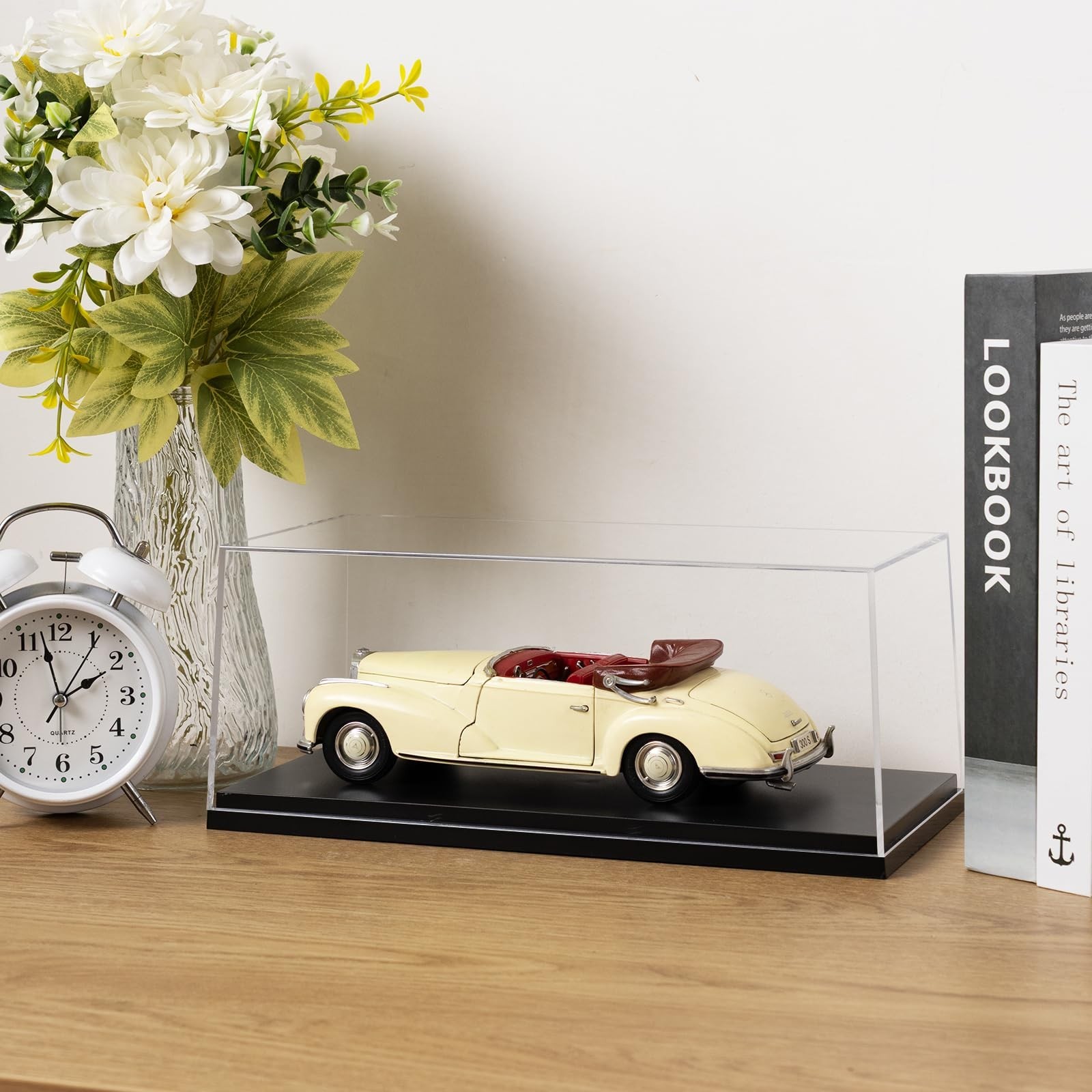 1:18 No Assembly Diecast Display Case with Plastic Base – Acrylic Model Car D…