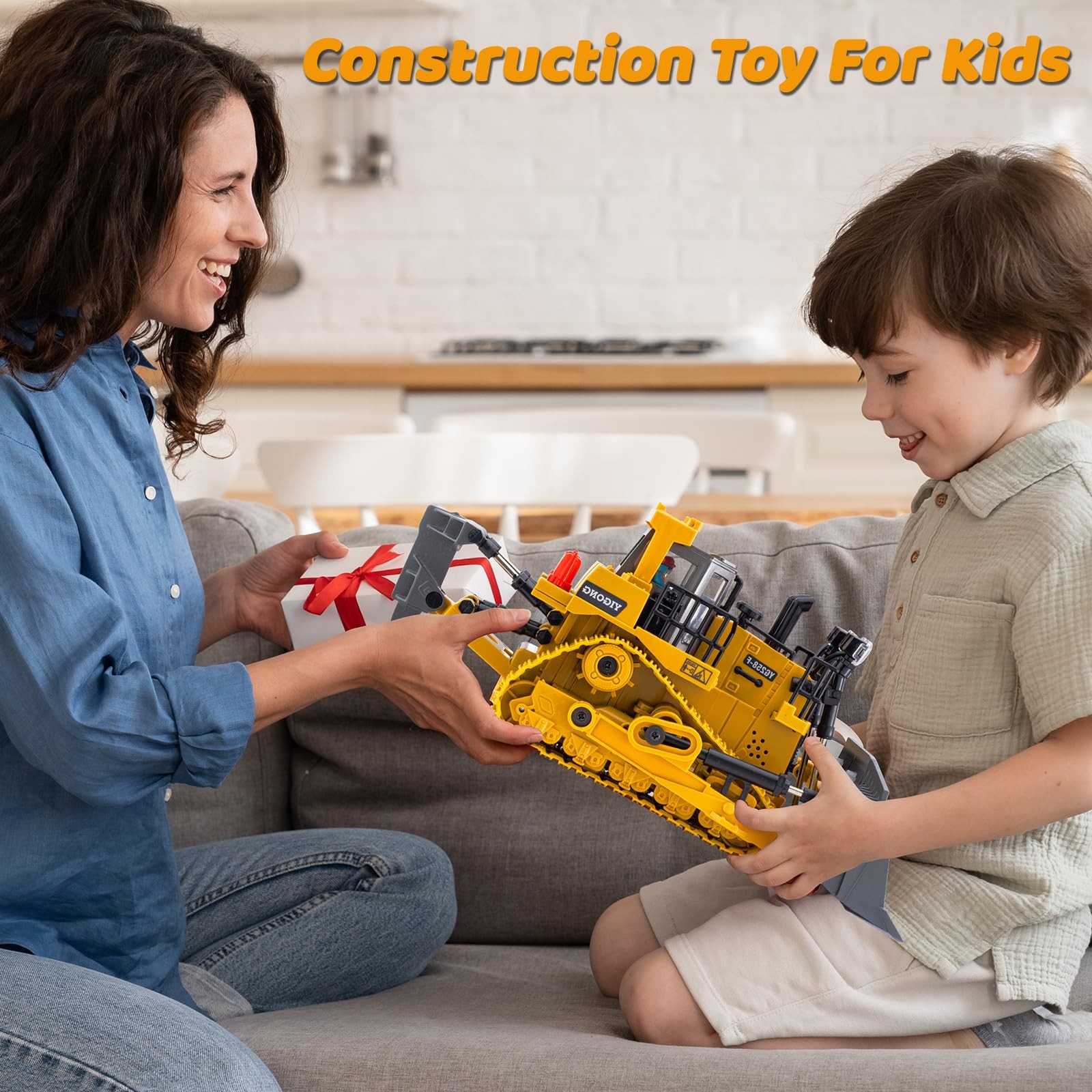 Samtop Rc Bulldozer Toys – Remote Control Bulldozer Construction Vehicles Tru…