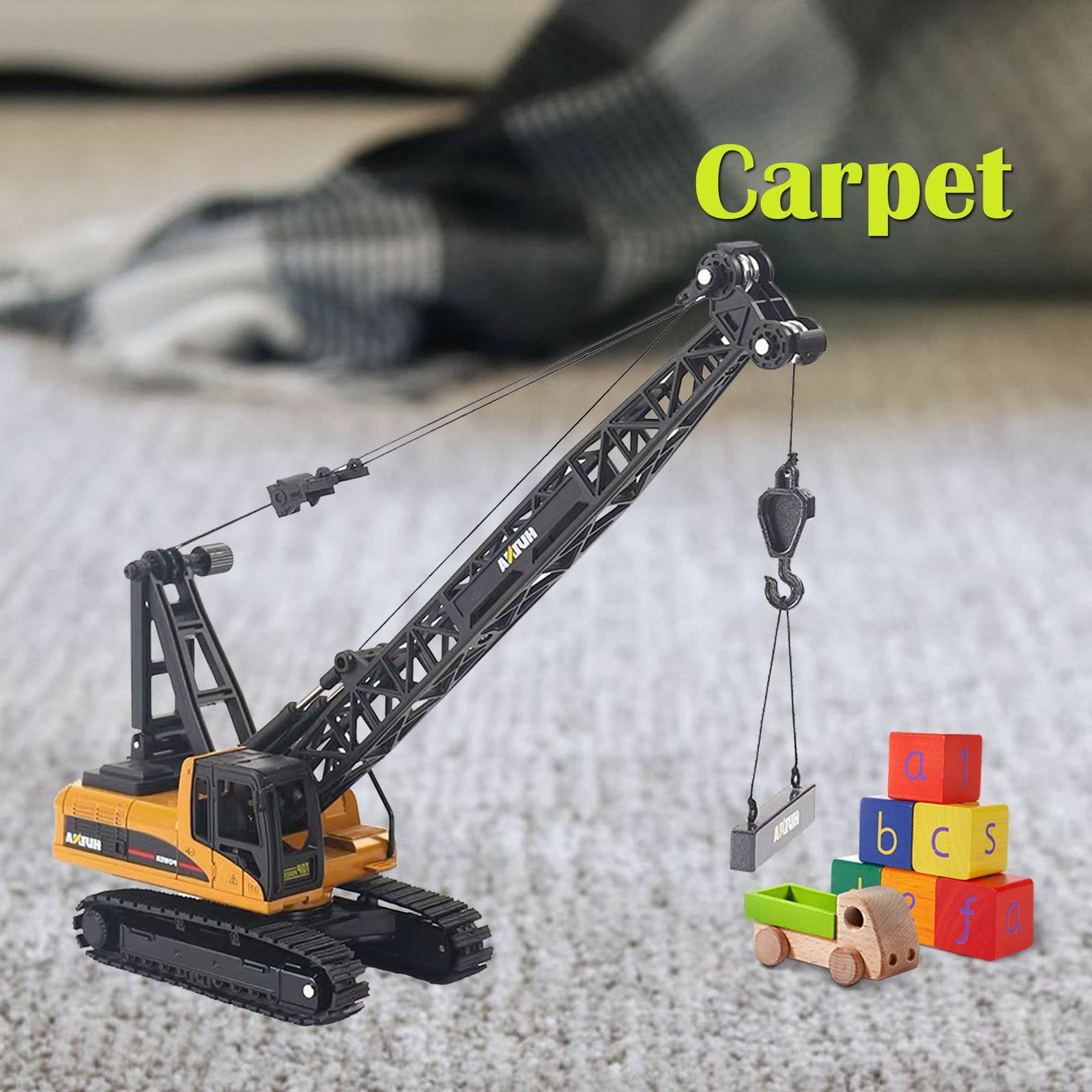 1/50 Heavy Duty Construction Metal Crawler Crane, Truck Crane Vehicle Toys fo…