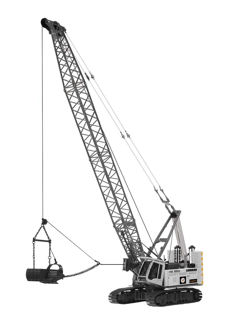 NZG 728-03 Liebherr HS855HD Duty Cycle Dragline – IMPLENIA 1/50 Die-cast New MIB