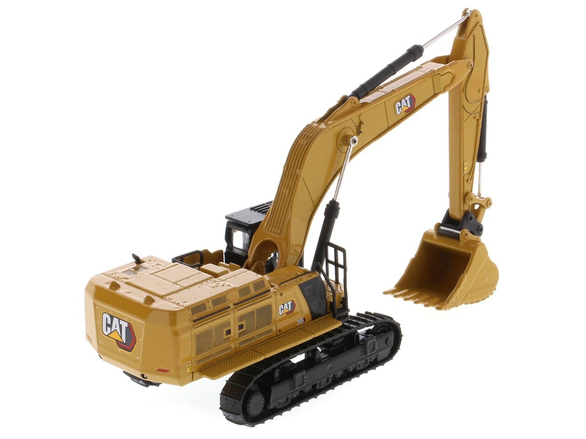 1/87 Scale Next Generation Hydraulic Excavator Diecast Model Yellow w/ Tools