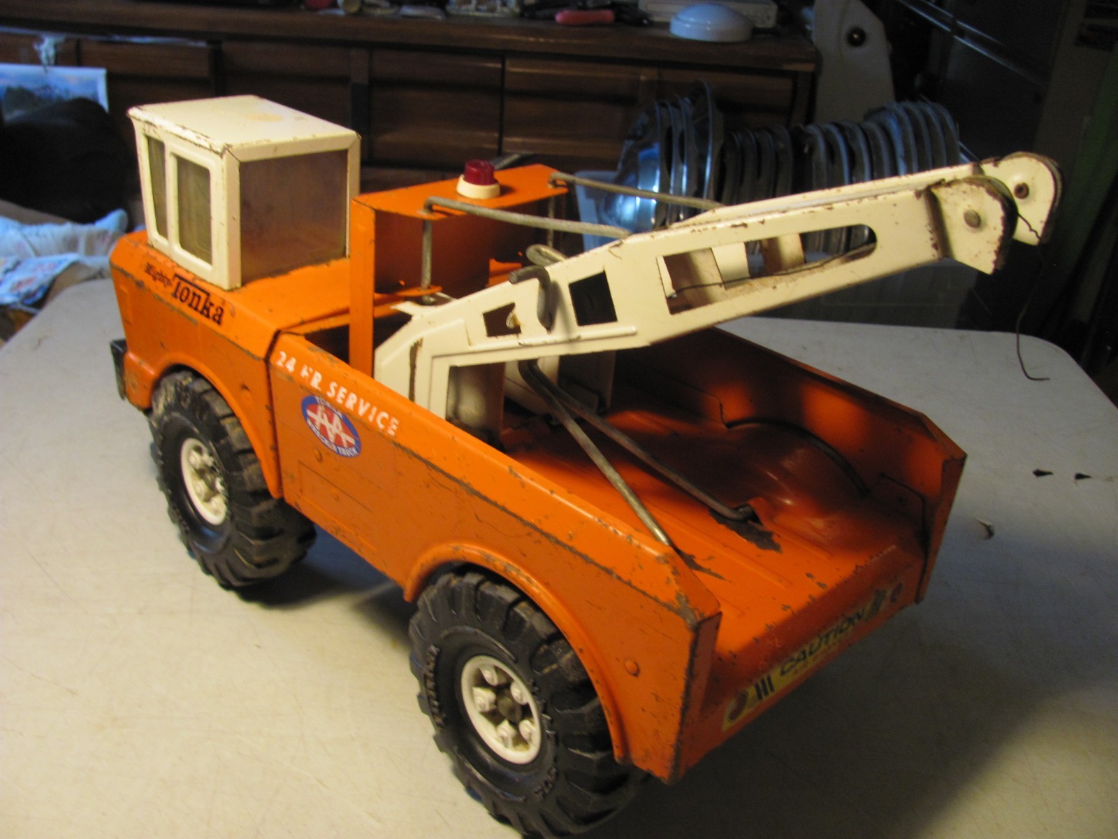 1970’s Mighty Tonka Orange Tow Truck.
