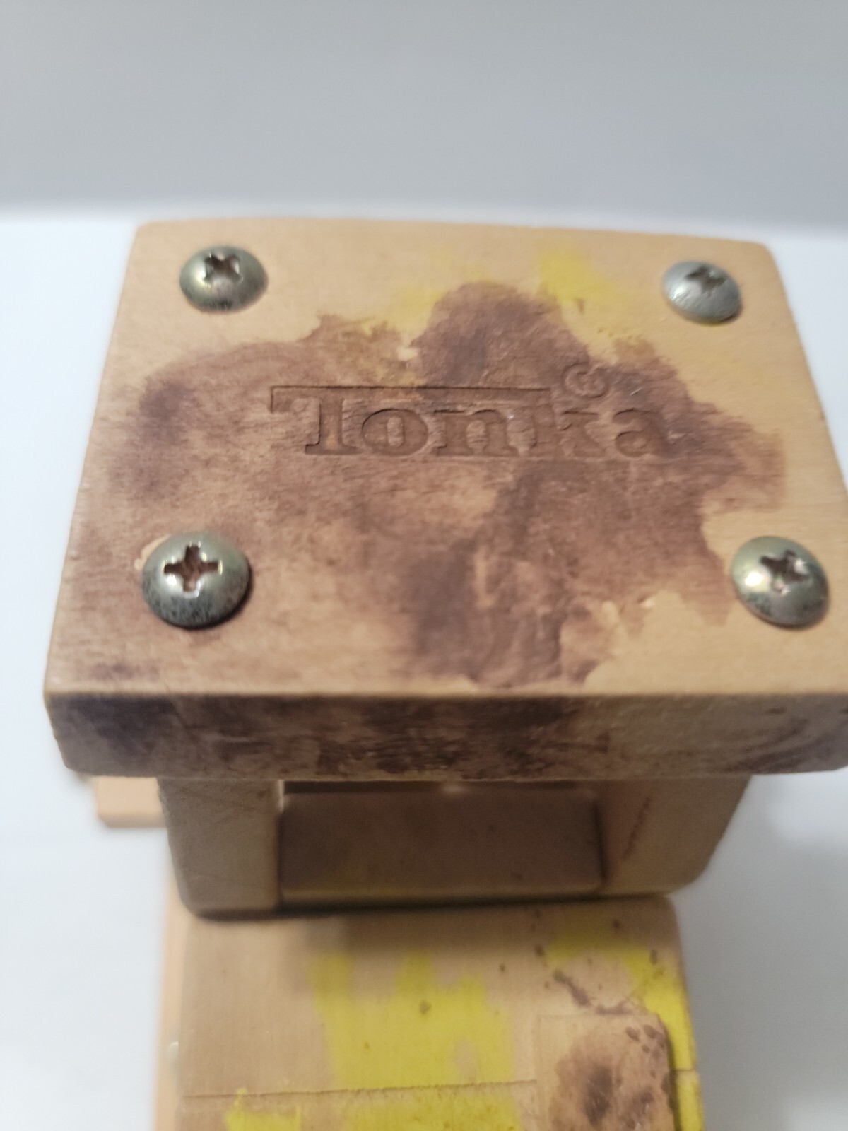 Tonka Wooden Bulldozer Toy Heavy Duty Machinery 8Inch No rubber tracks