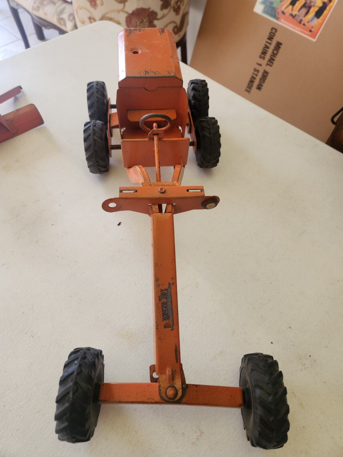 Vintage Structo Road Grader Orange With Original Box