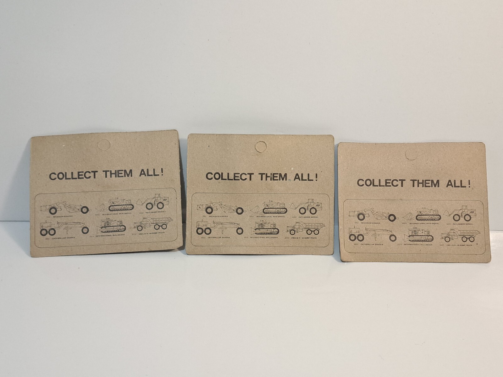 Vintage Construction Vehicle Series Complete Set of 6 Bulldozer Dump Trucks HK