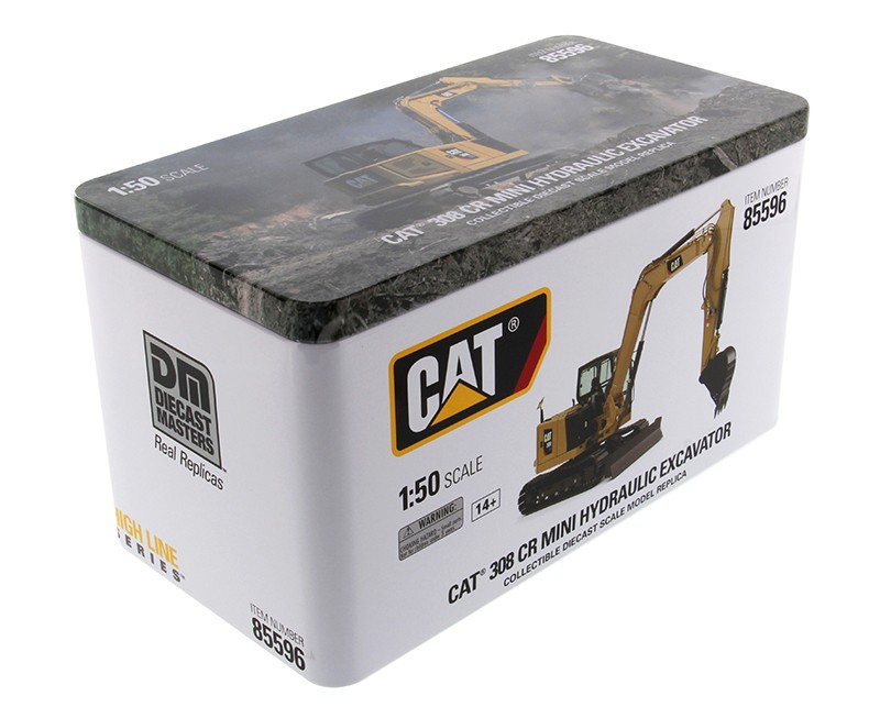 Diecast Masters 85596 1/50 Cat 308 CR Mini Excavator, Work Tools