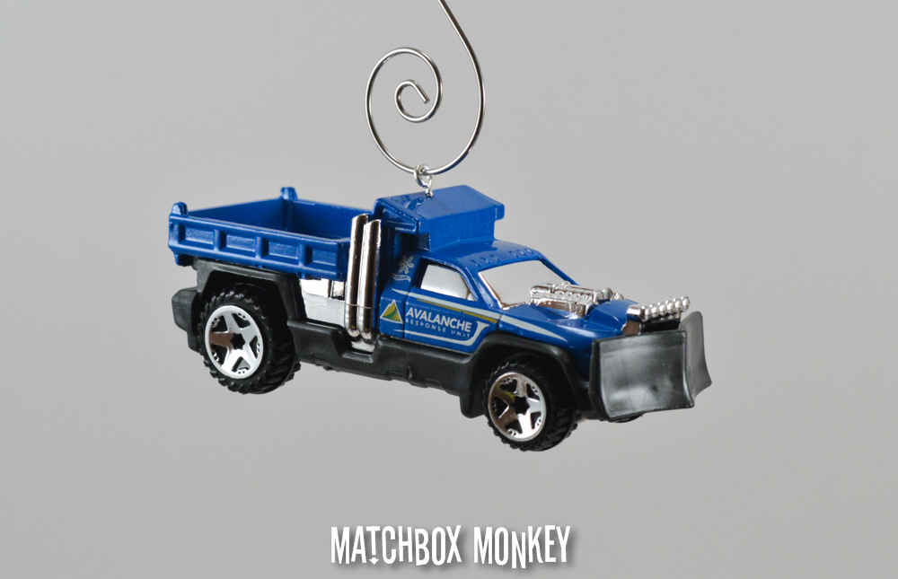 Avalanche Rescue Snow Plow Salt Truck Custom Christmas Ornament 1/64 DOT V Plow