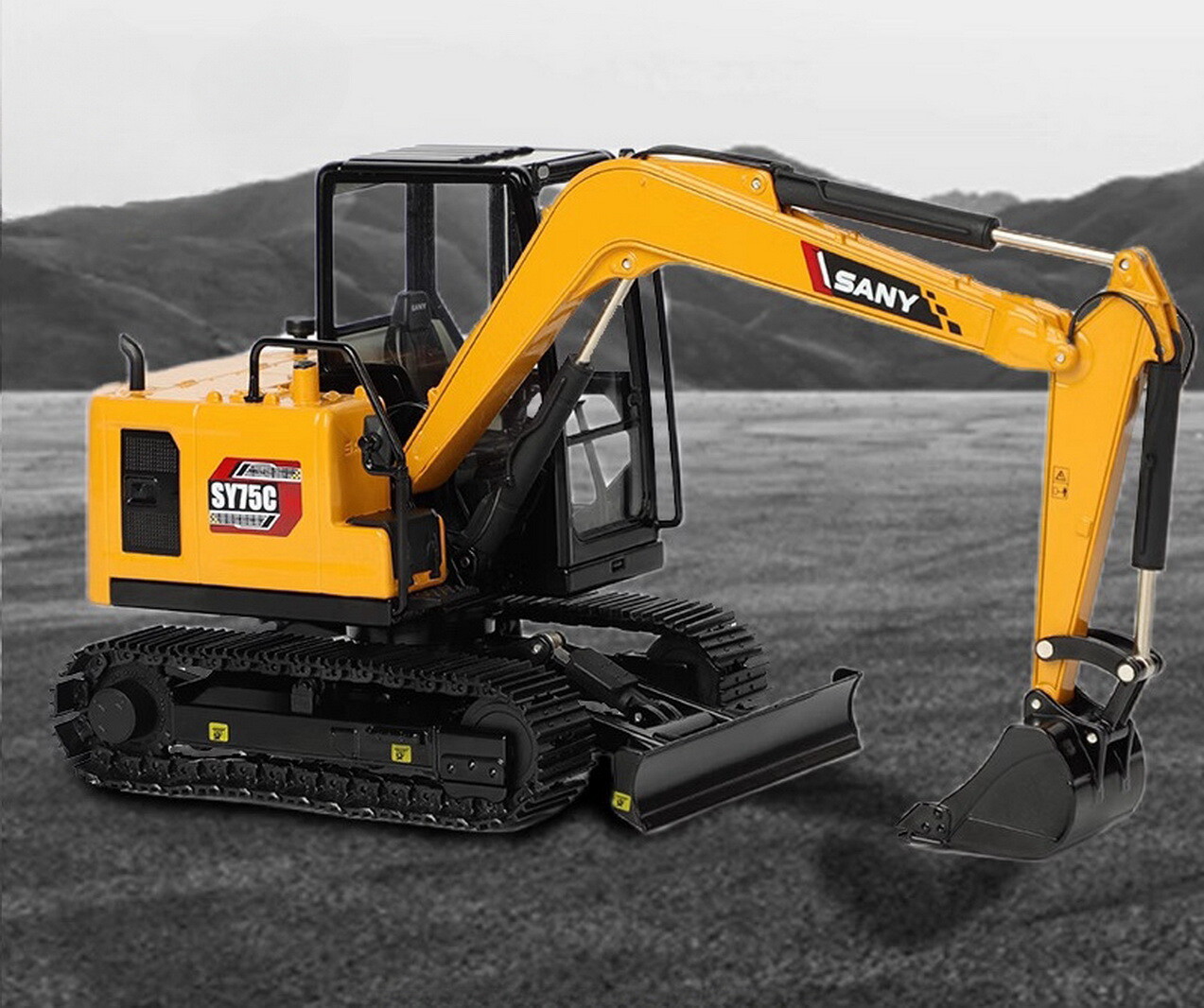 1/25 Scale SANY SY75C Compact Excavator Diecast Model Toy Collection Gift NIB