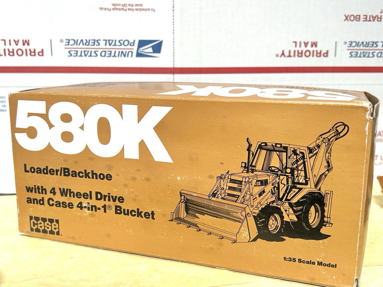 Conrad 1/35 Scale Case 580K Loader-Backhoe (Side-Shift Version) w/Extendahoe!
