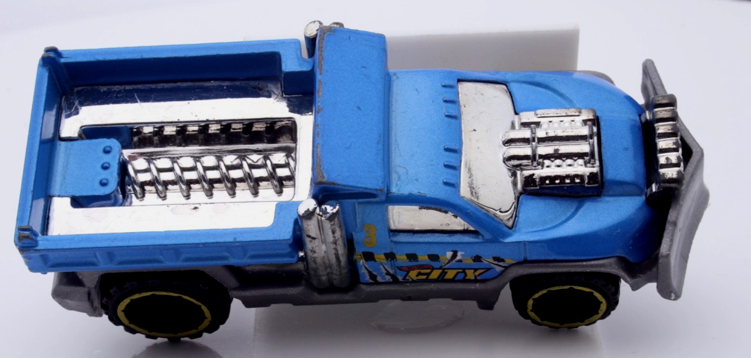 2014 Hot Wheels City ~ SO PLOWED ~ Snow Plow Truck Blue Diecast 1:64