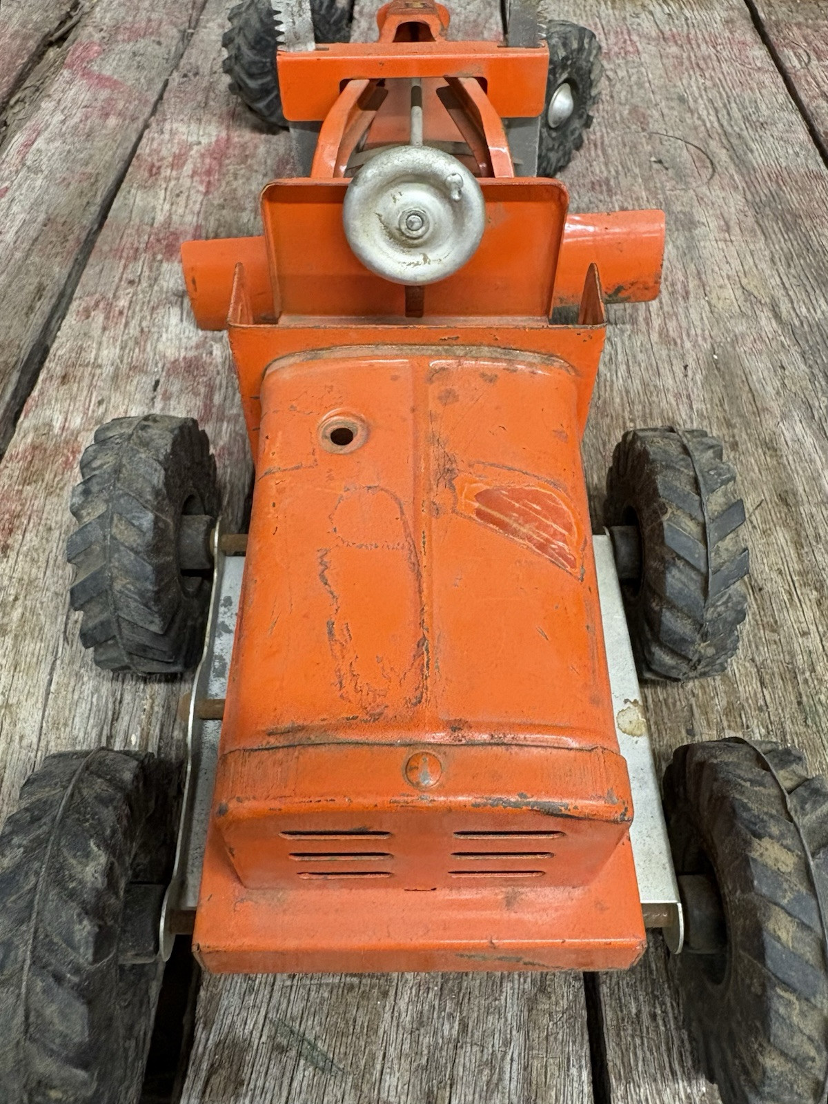 Vintage 1940’s Wyandotte Toy Co Pressed Steel Toy Road Grader Tractor VERY GOOD