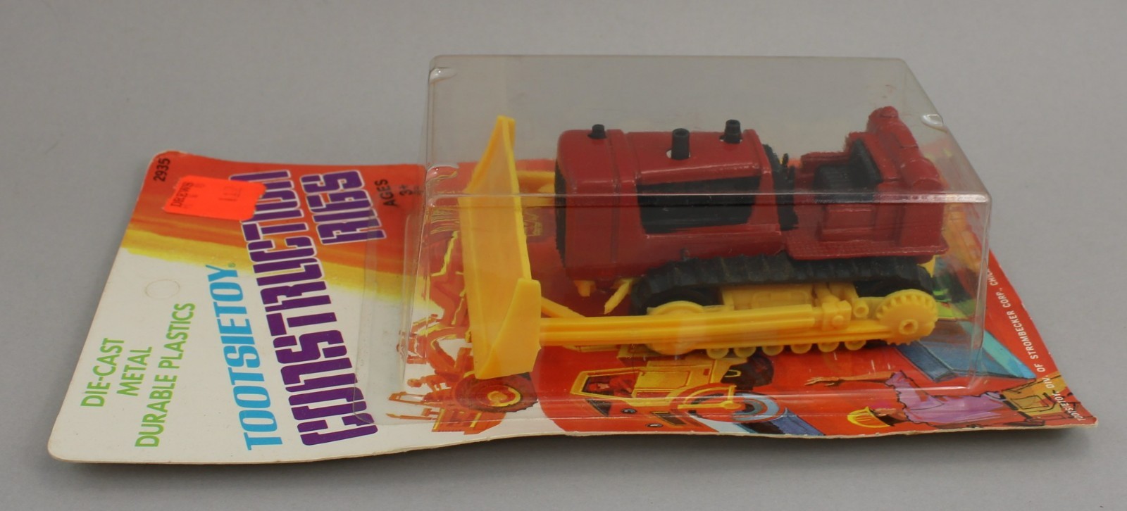 VINTAGE 1970s *TOOTSIETOY CONSRUCTION RIGS* Red & Yellow DOZER CRAWLER *NIP*