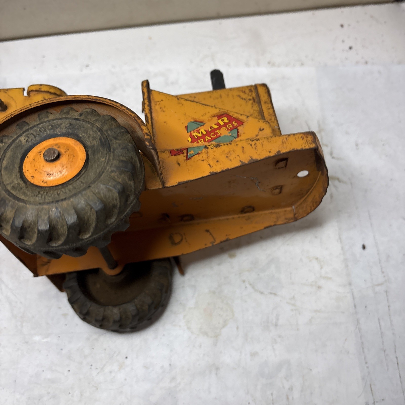Vintage Marx Lumar Earth Hauler Pressed Steel Loader Vehicle Toy 18”Long