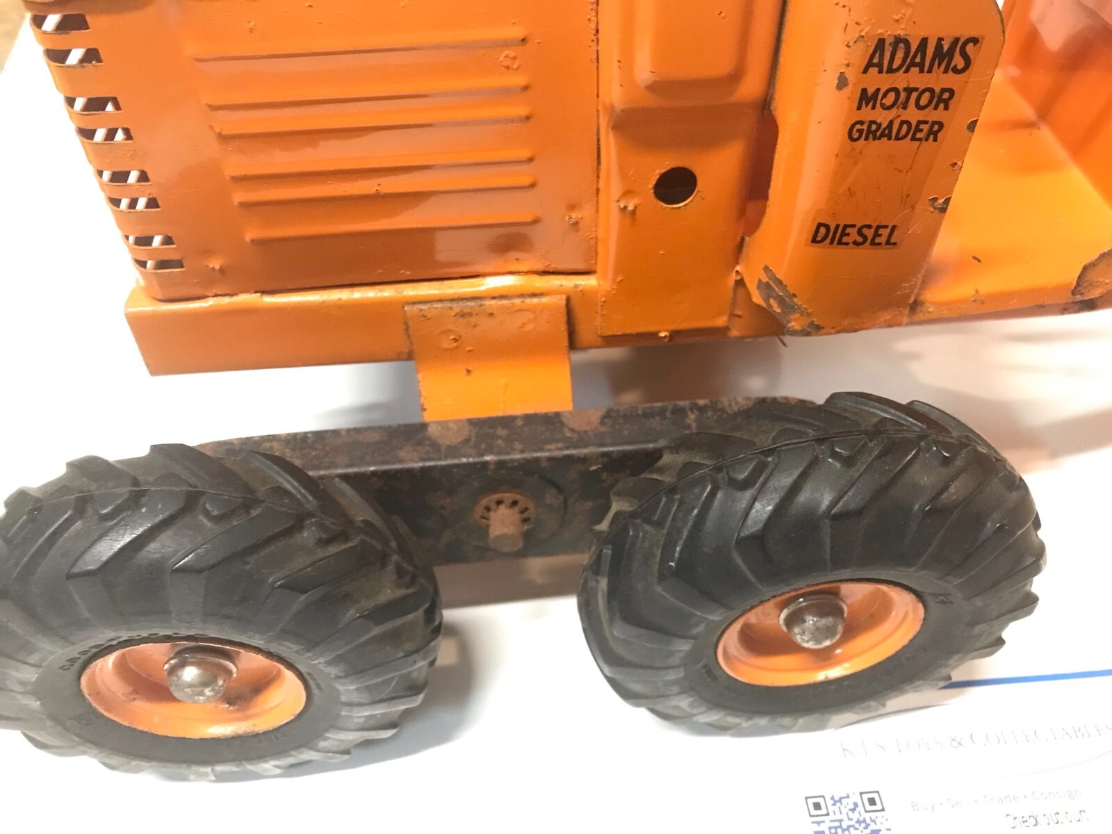 Vintage 1950’s 26″ Yellow-Orange Doepke Model Toys Adams Diesel Road Grader