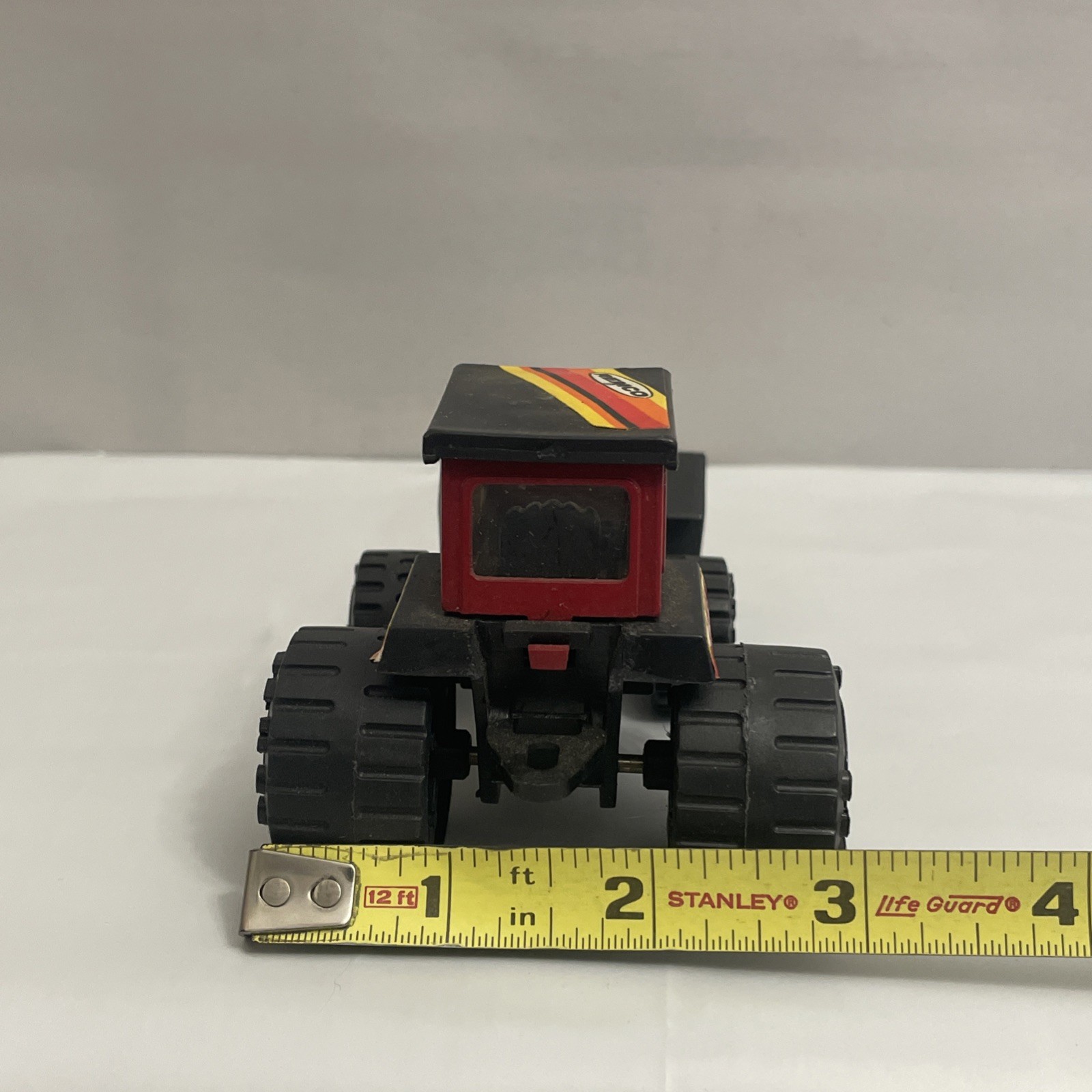 Vintage Remco Red/Black Front-End Loader/Backhoe Pressed Steel