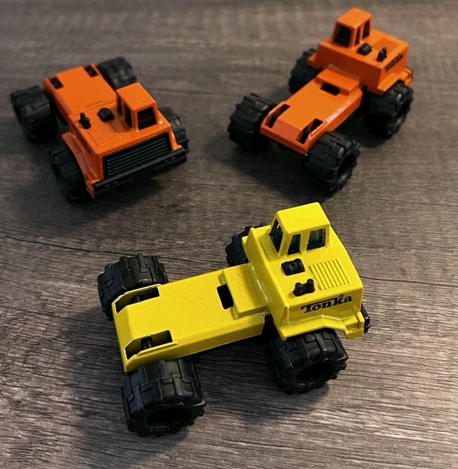 Tonka Construction Lot of 3 Trucks Vintage 1992/93 orange yellow Great Shape