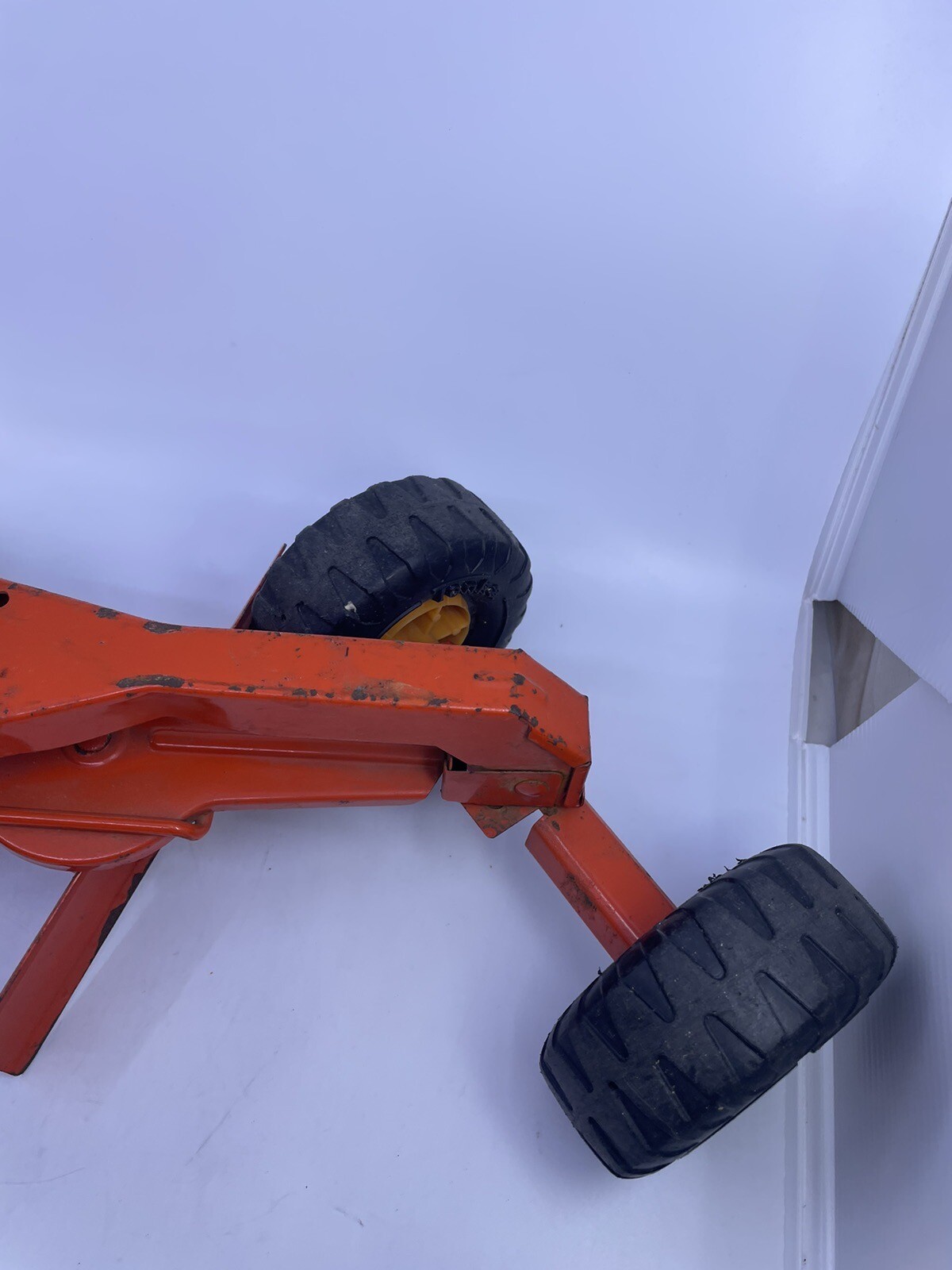 Vintage 1970’s Tonka MR-970 On Wheels ORANGE Pressed Steel Toy Road Grader