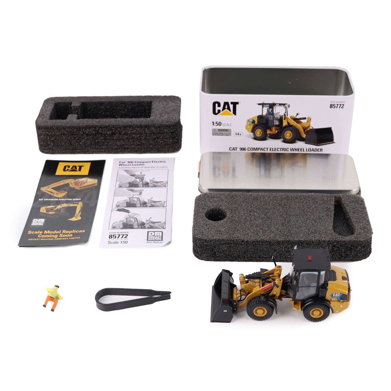 CAT 906 Compact Wheel Loader – Electric Version Diecast 1:50 Scale Model – 85772