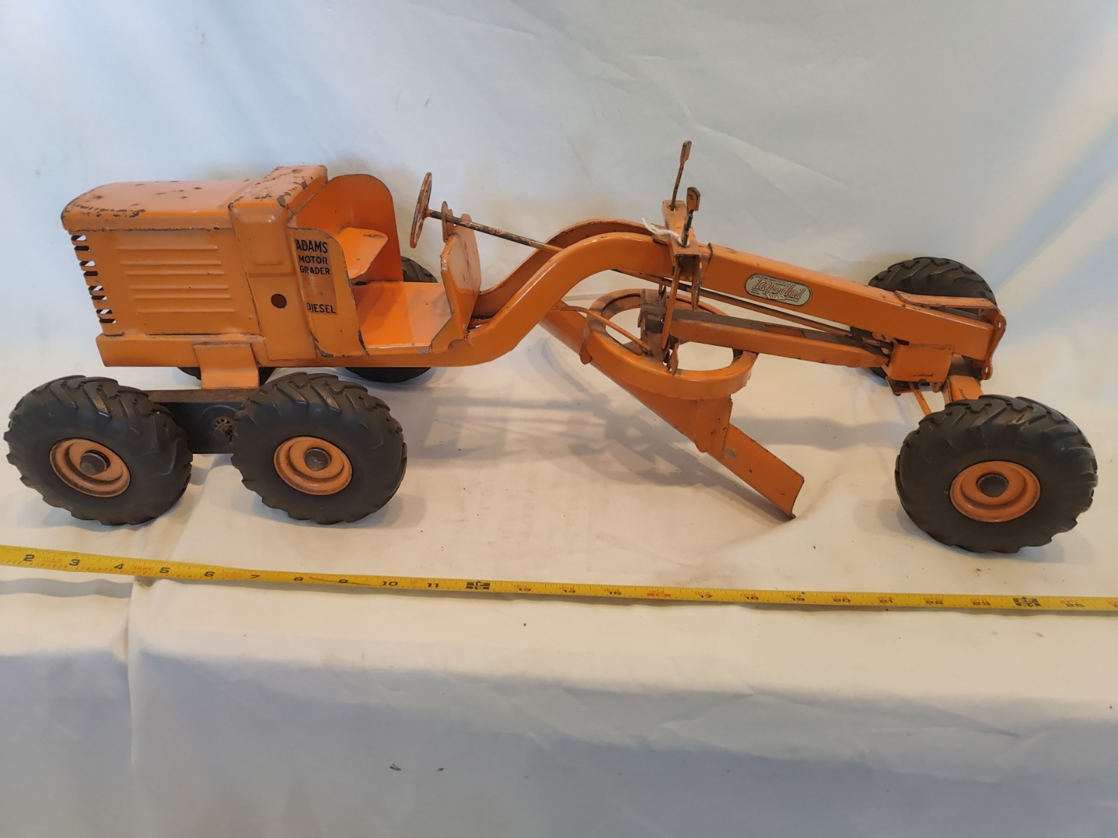 Doepke Model Toys Adams Road Grader Diesel Motor Steel 1950’s Vintage Fair Cond.