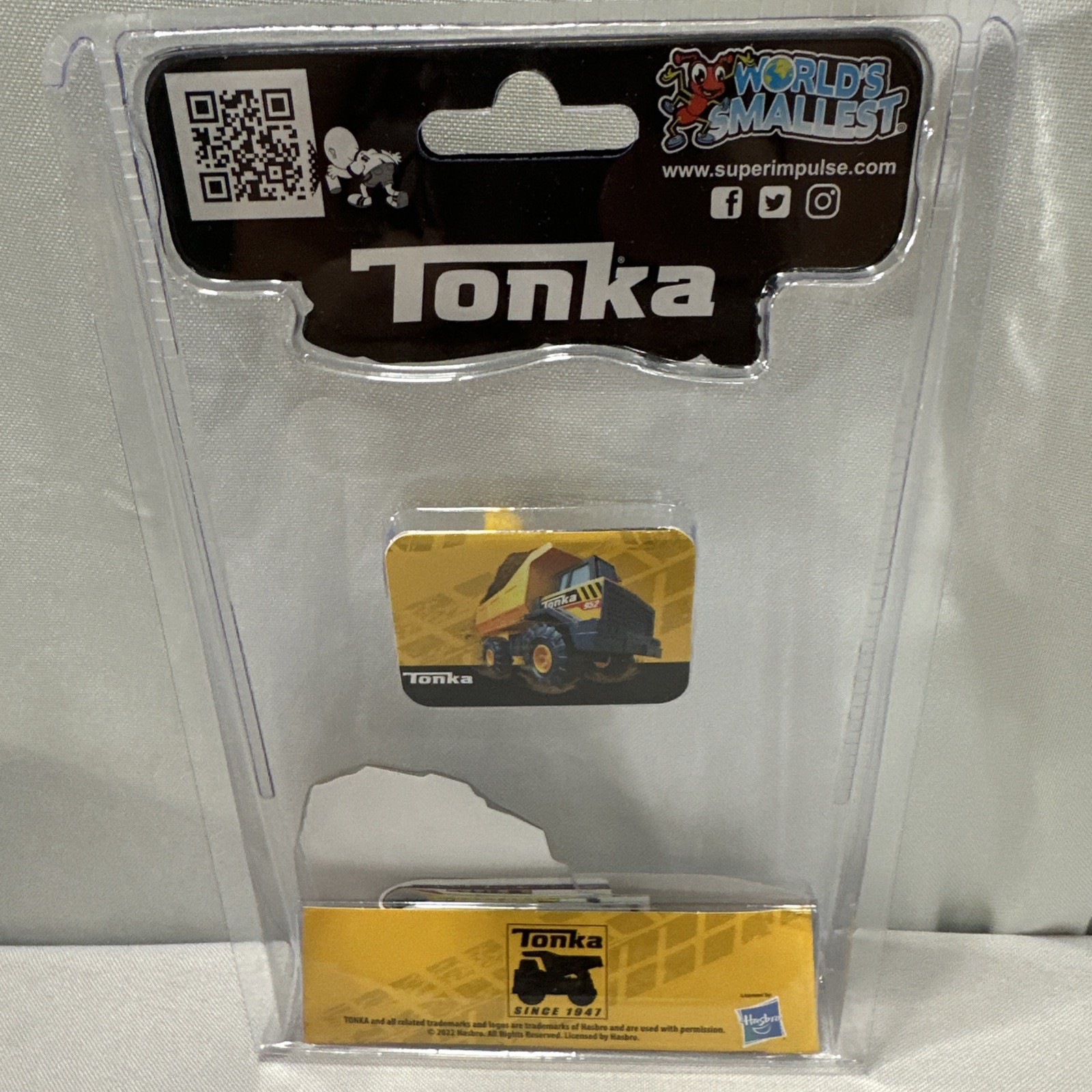 World’s Smallest Mini Tonka Mighty Dump Truck Miniature Toy Real Metal Dump Bed