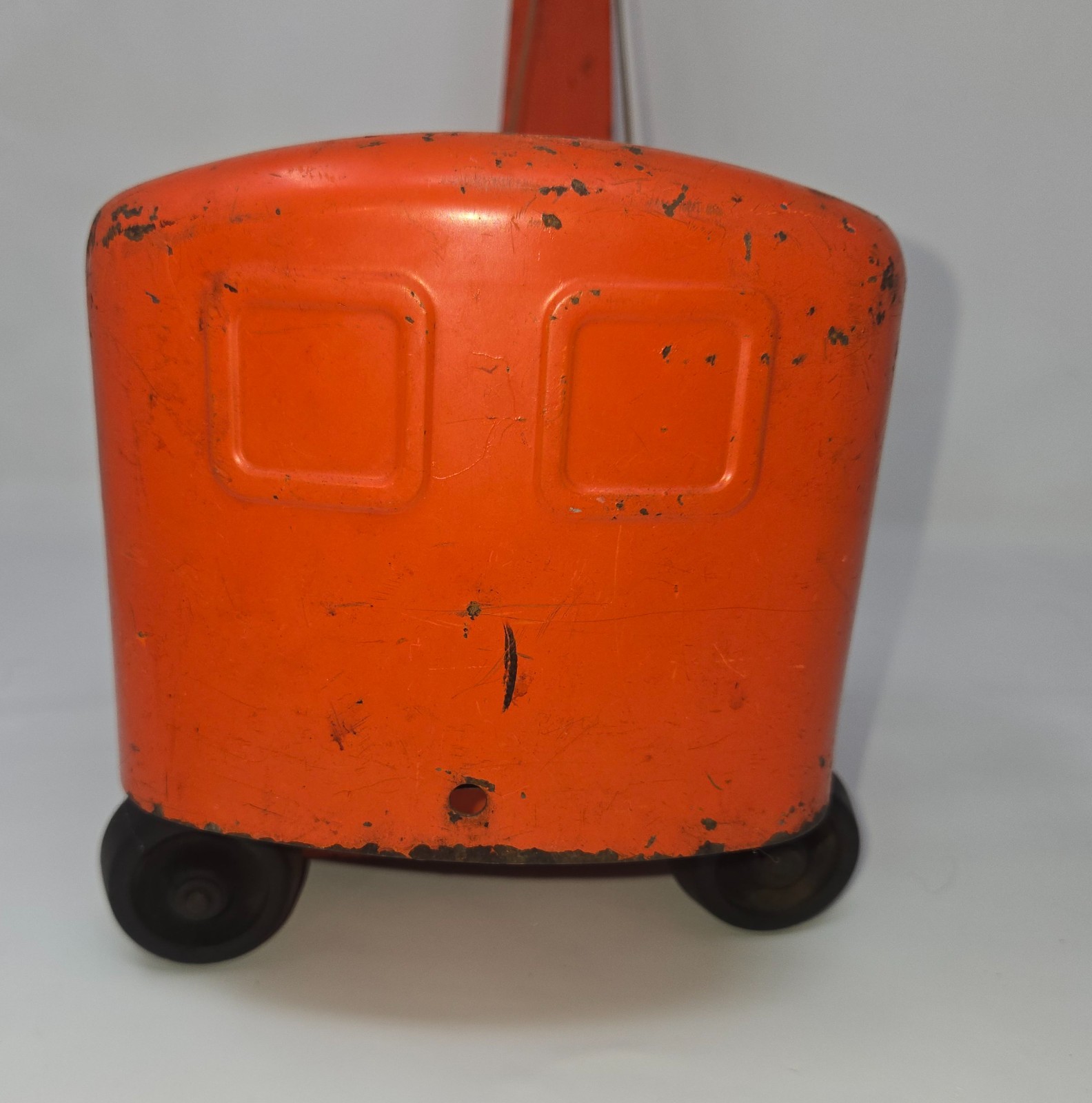Vintage Pressed Steel Structo Construction Steam Shovel Orange Top Gear Works