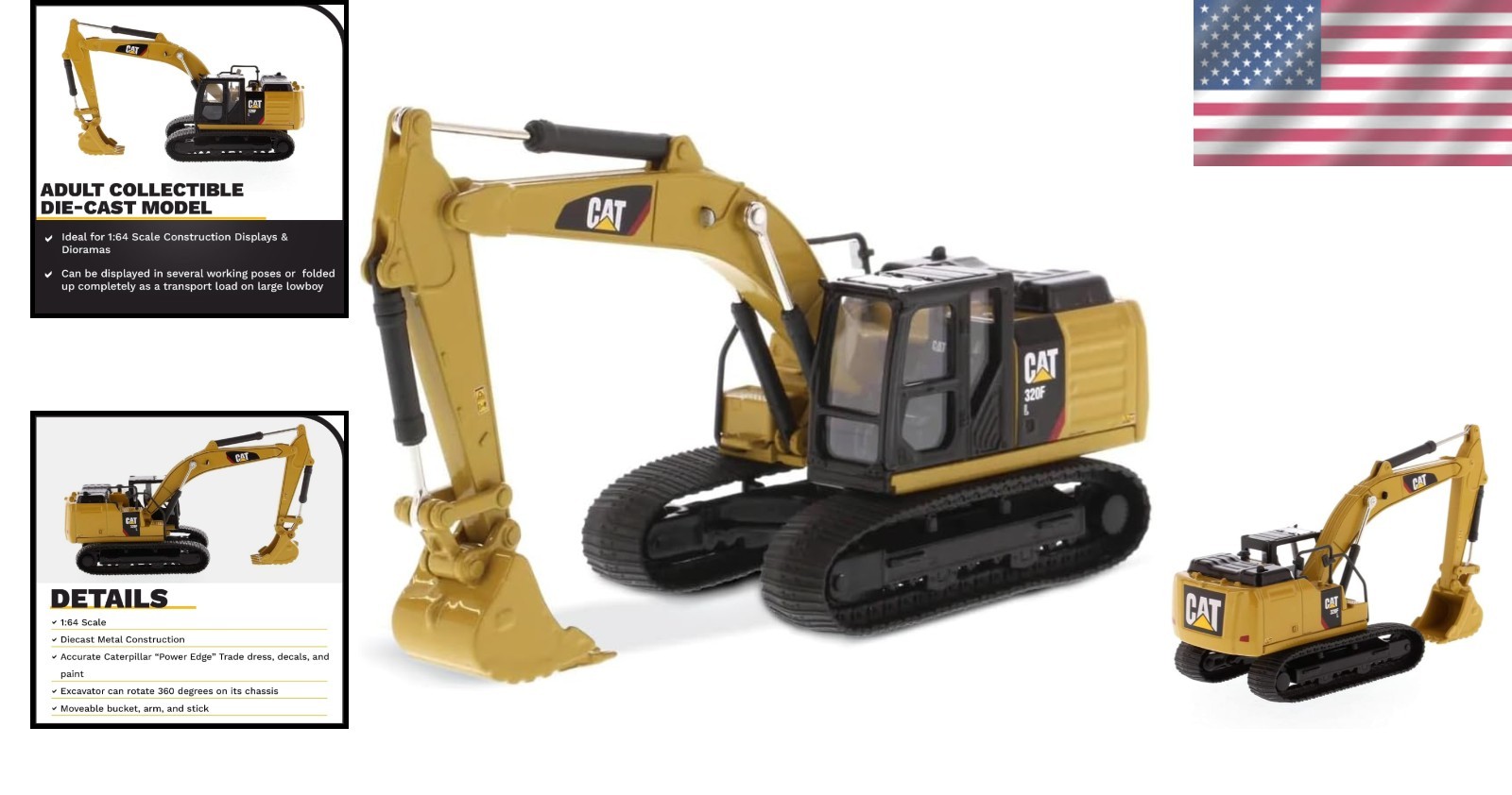 Diecast Caterpillar 320D L Excavator | Play & Collect Series