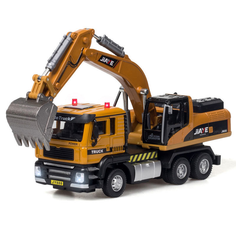 1/50 Excavator Toy Truck Diecast Model Toy Car Construction Vehicle Boys Toys