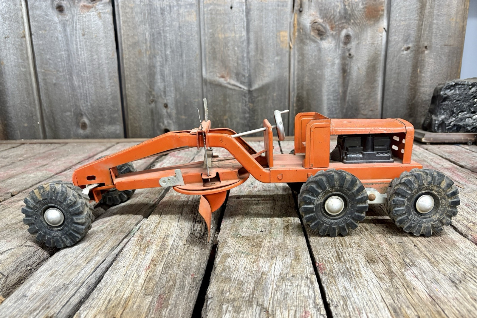 Vintage 1940’s Wyandotte Toy Co Pressed Steel Toy Road Grader Tractor VERY GOOD