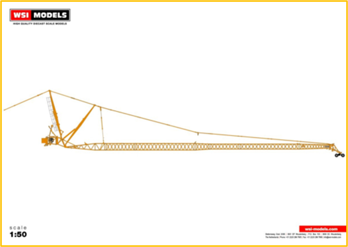 1/50 WSI Liebherr LTM 1500 / 1650 / 1750 Mobile Crane Jib in YELLOW – FREE SHIP