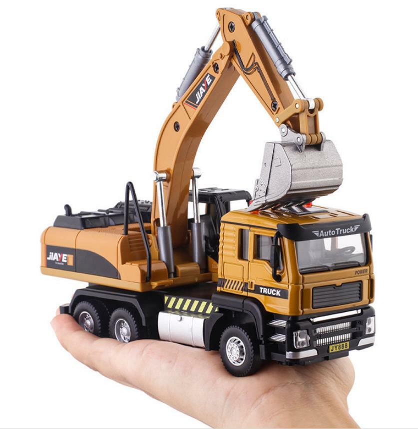 1:50 Diecast Alloy Engineering Wheel Excavator Model Truck Excavator Toys Gifts