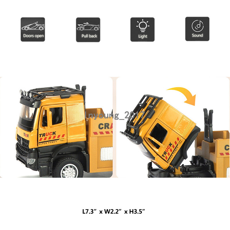 Crane Toy Truck Construction Equipment Model Toy Car Metal Diecast Toy Vehicle